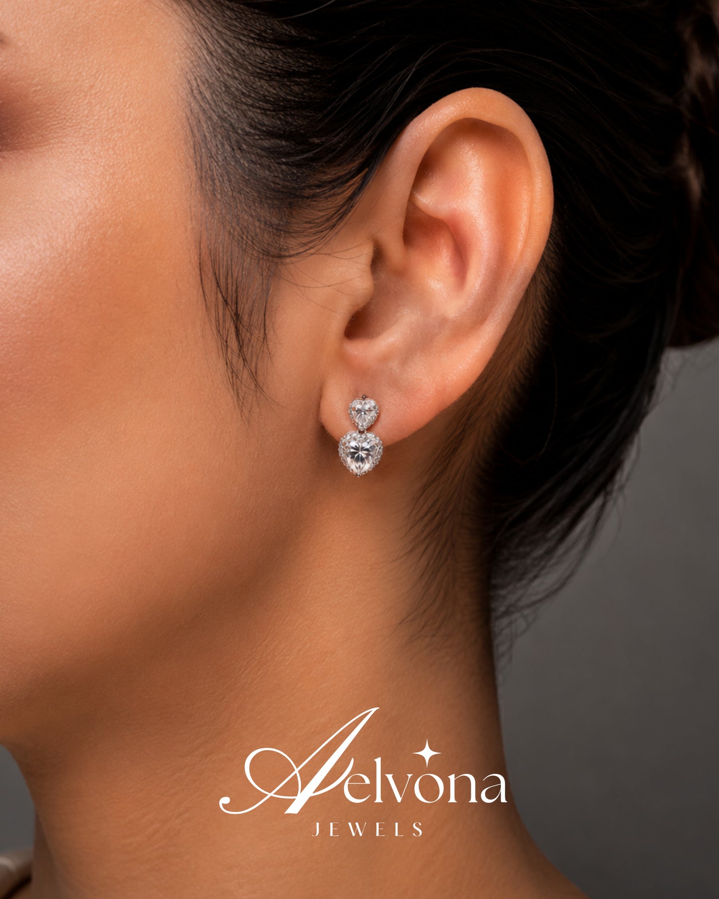 Radiant Heart Moissanite Silver 925 Earrings
