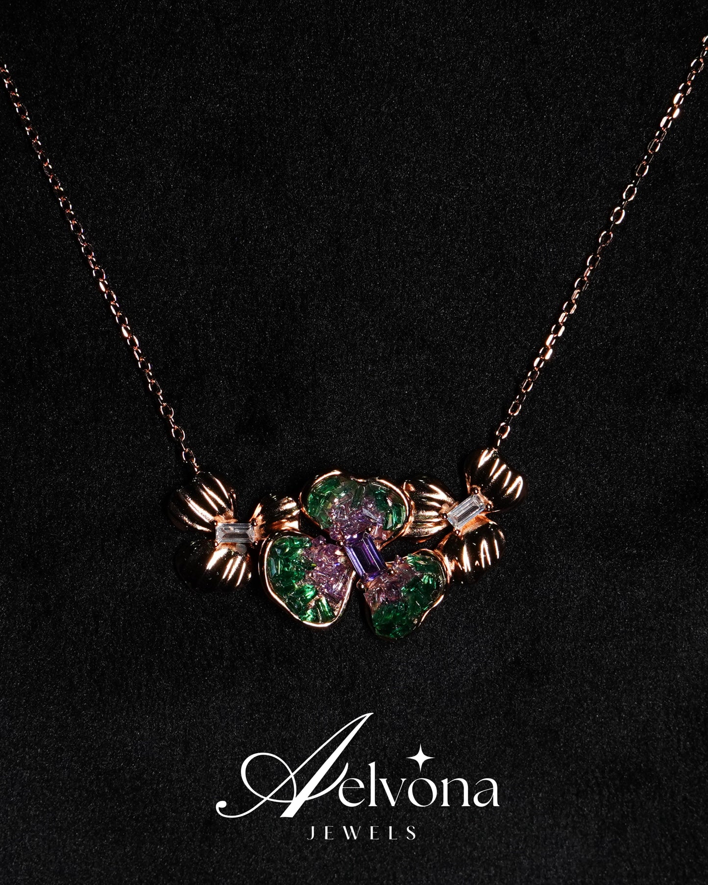 The Orchid Glow Silver 925 Necklace