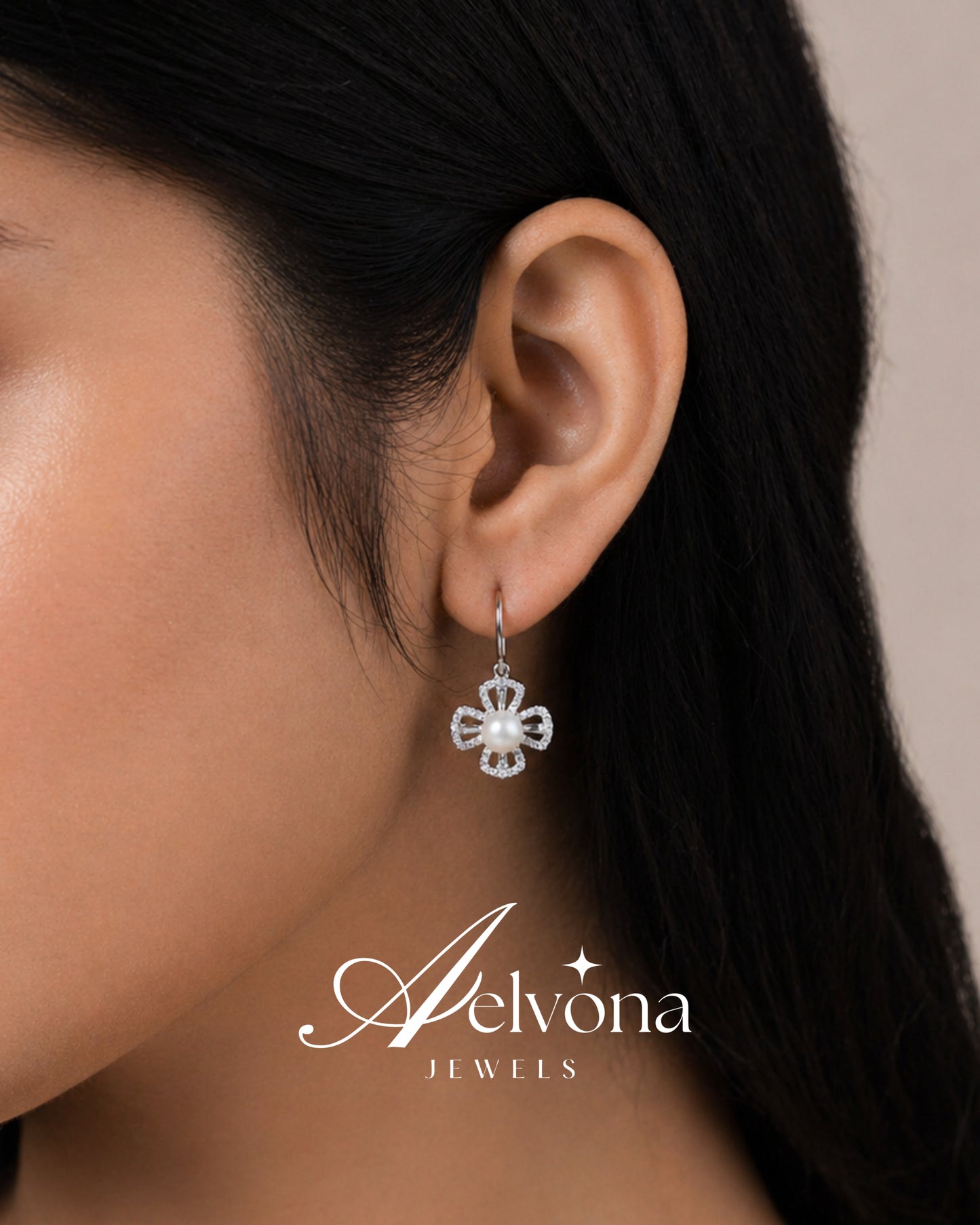 Elara Pearl Bloom Silver 925 Earrings