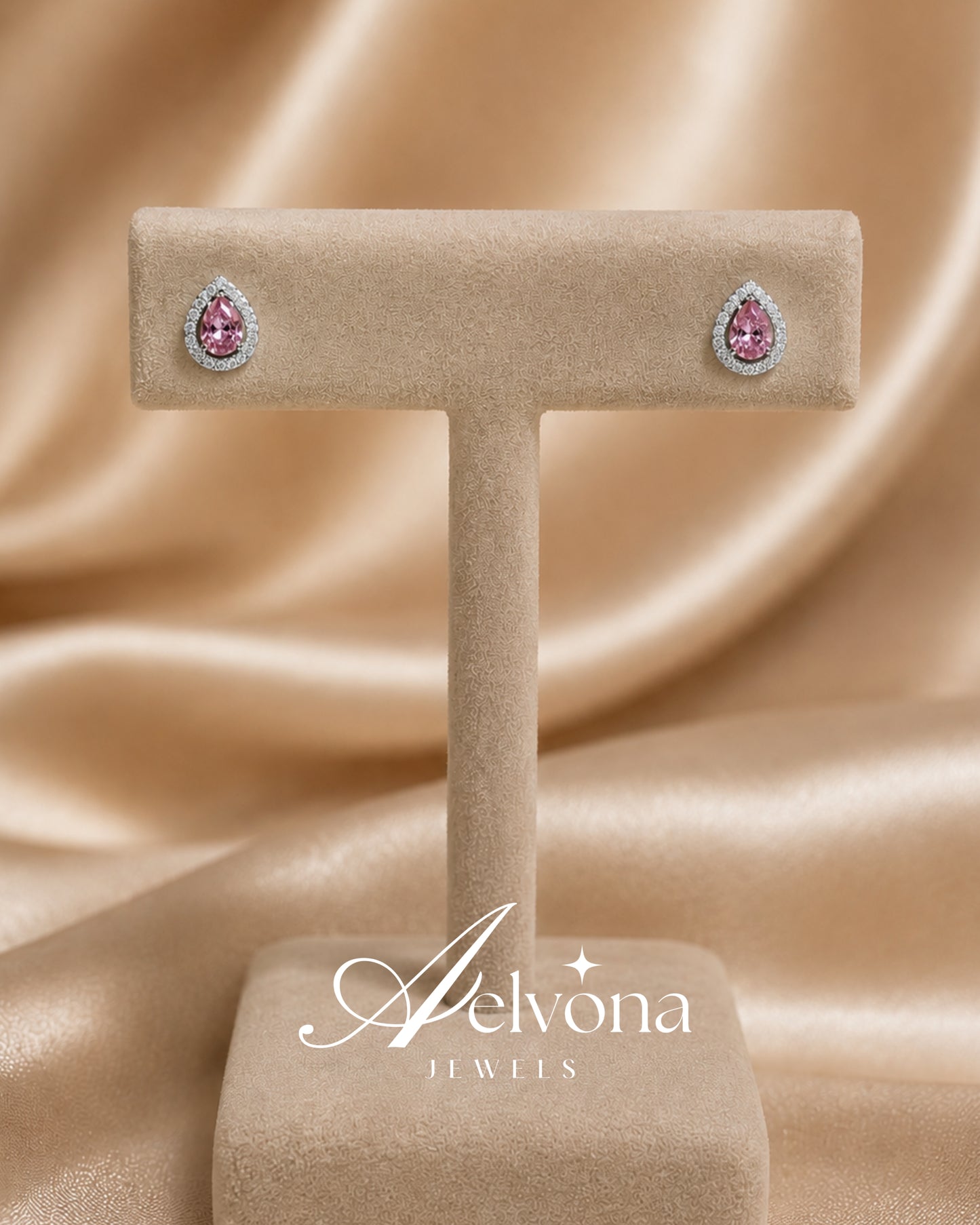 Amara Pink Silver 925 Studs