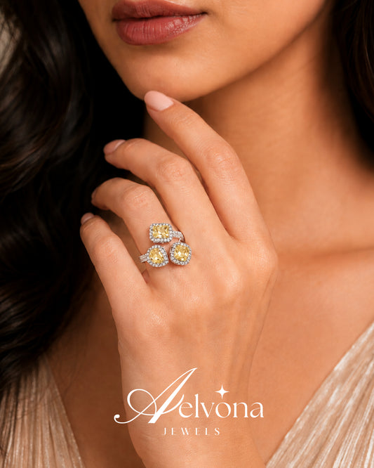 Elysian Trio Silver 925 Ring