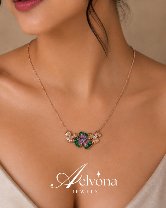 The Orchid Glow Silver 925 Necklace