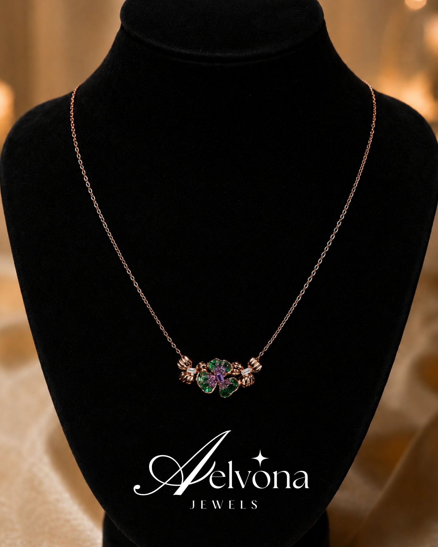 The Orchid Glow Silver 925 Necklace