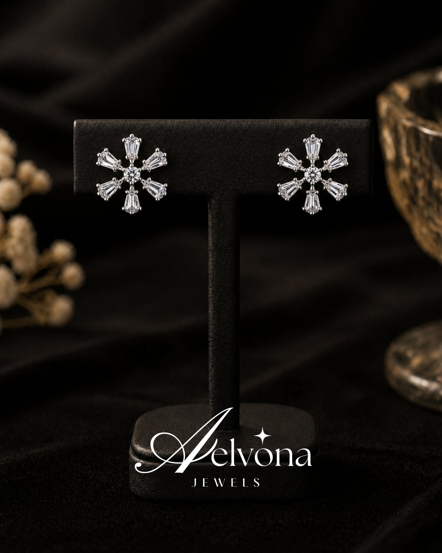 Celestia Starburst Silver 925 Studs
