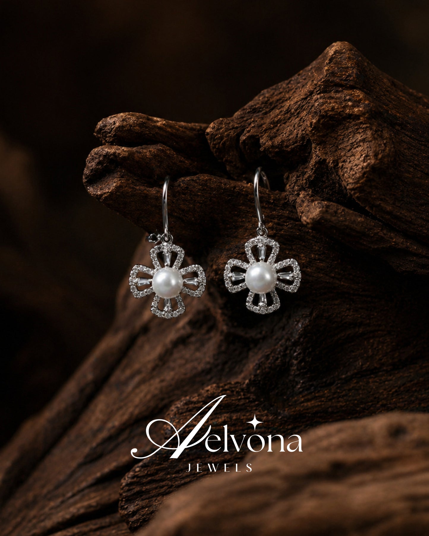 Elara Pearl Bloom Silver 925 Earrings