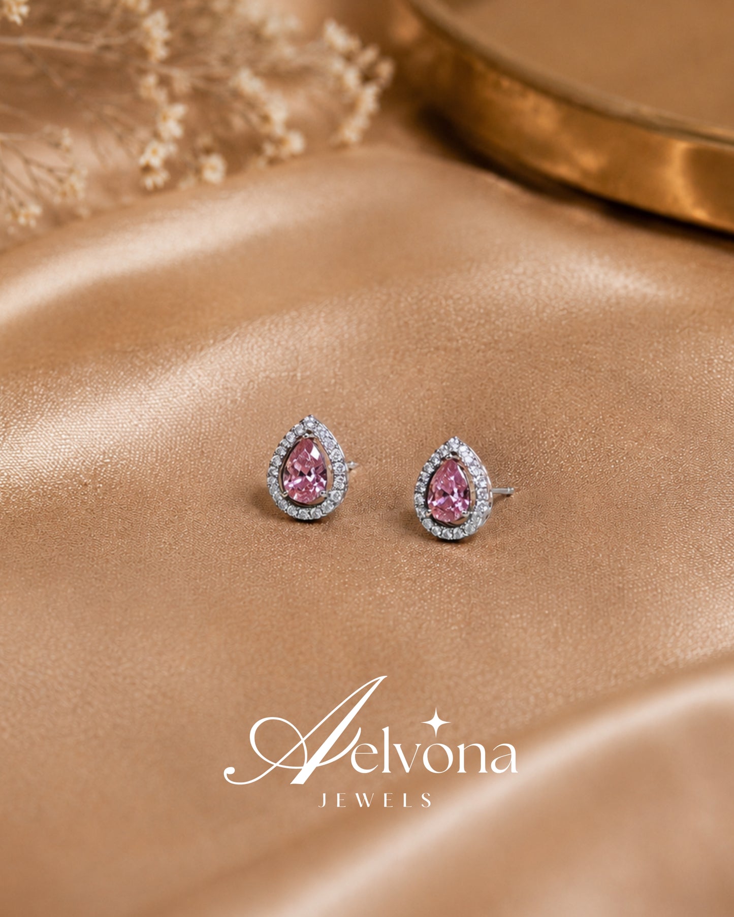 Amara Pink Silver 925 Studs