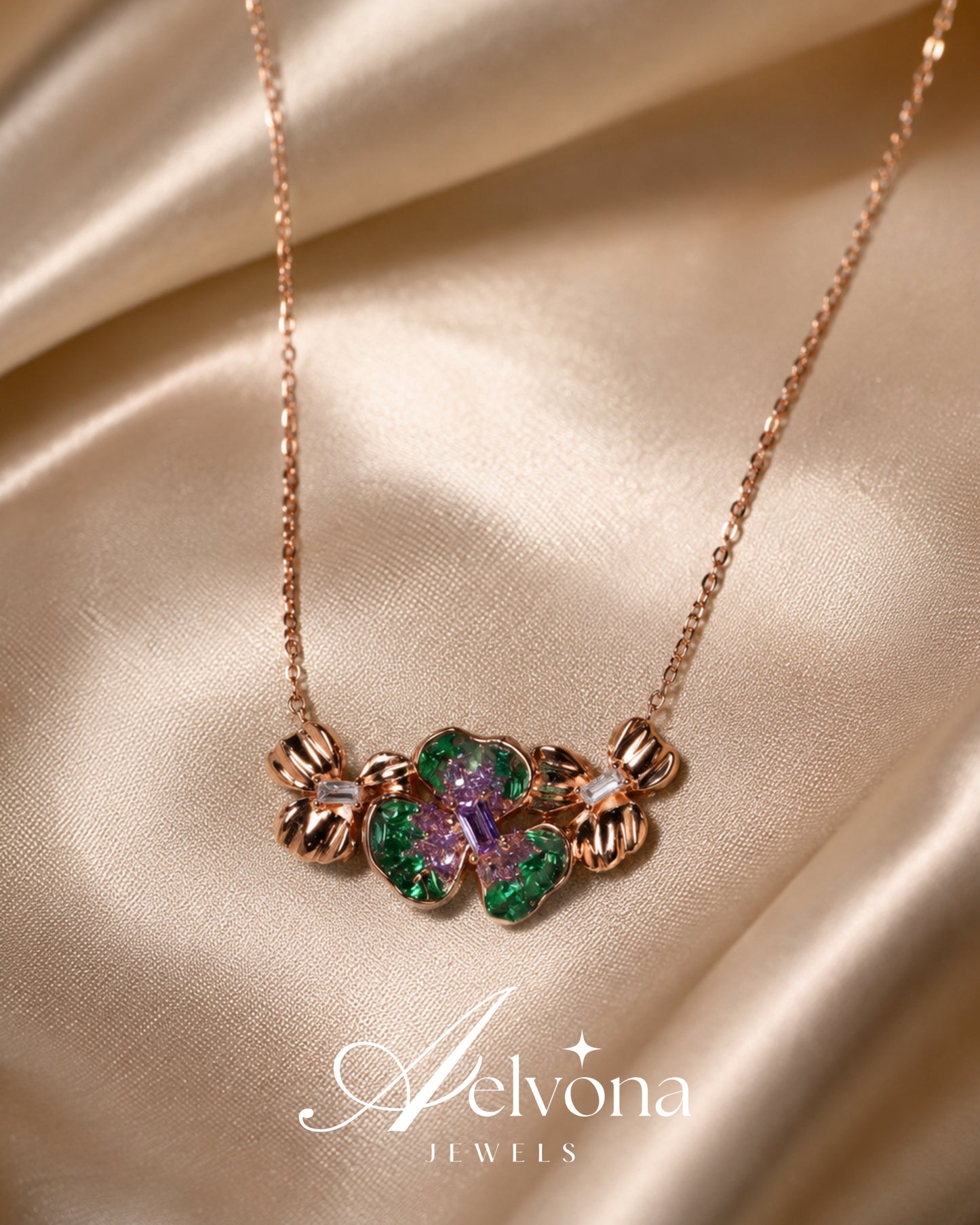 The Orchid Glow Silver 925 Necklace