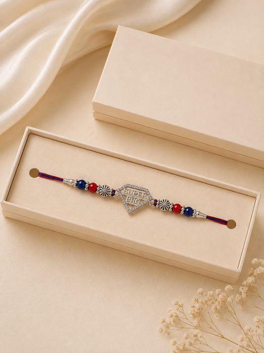 SUPER BRO SILVER 925 RAKHI
