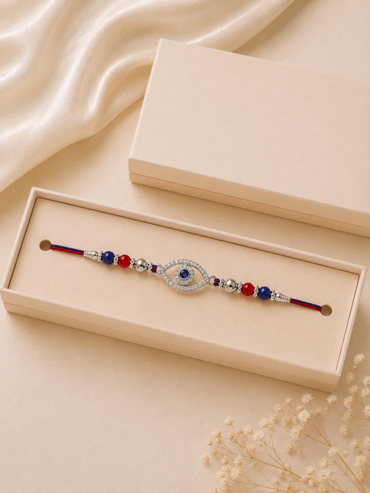EVIL EYE BIG SILVER 925 RAKHI