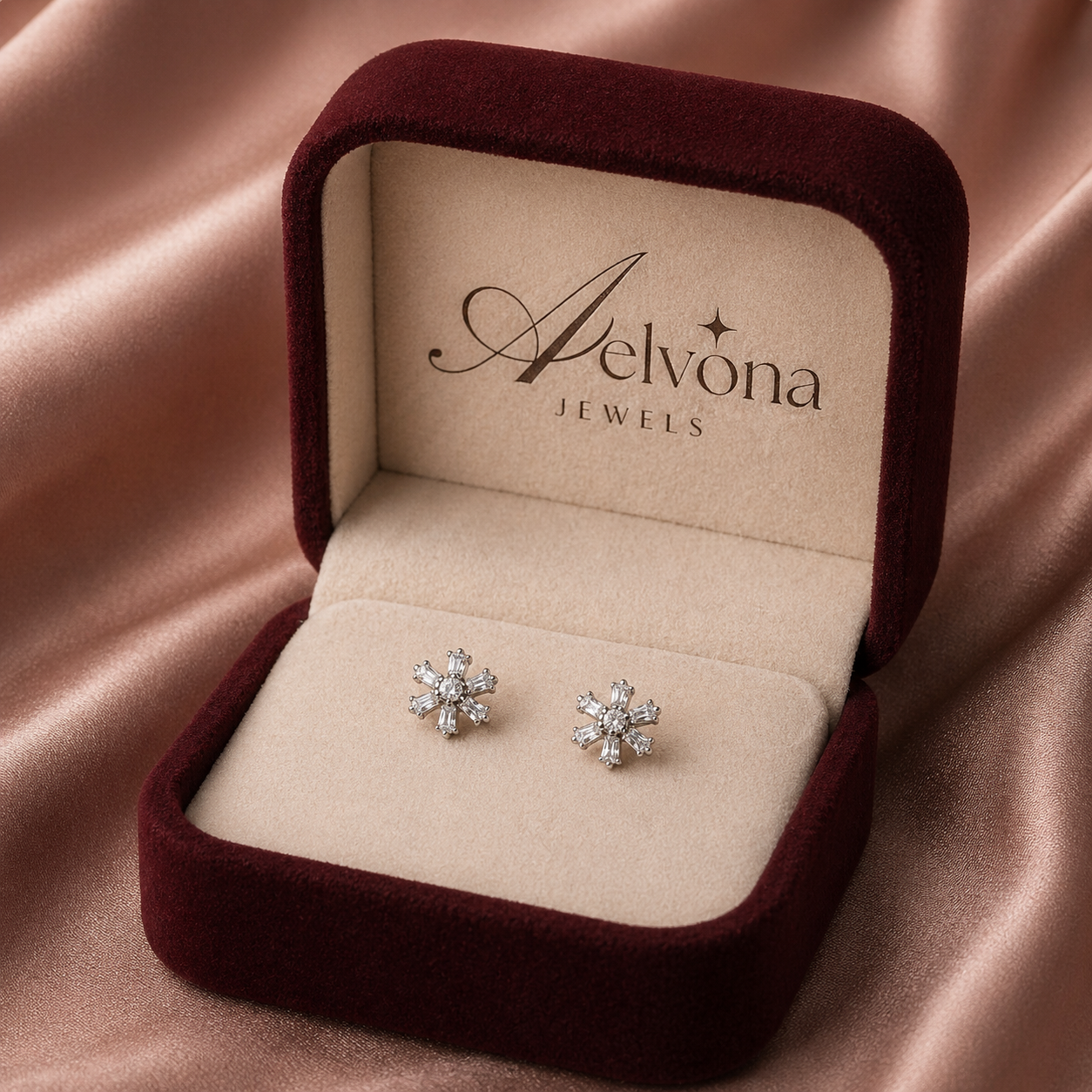Celestia Starburst Silver 925 Studs