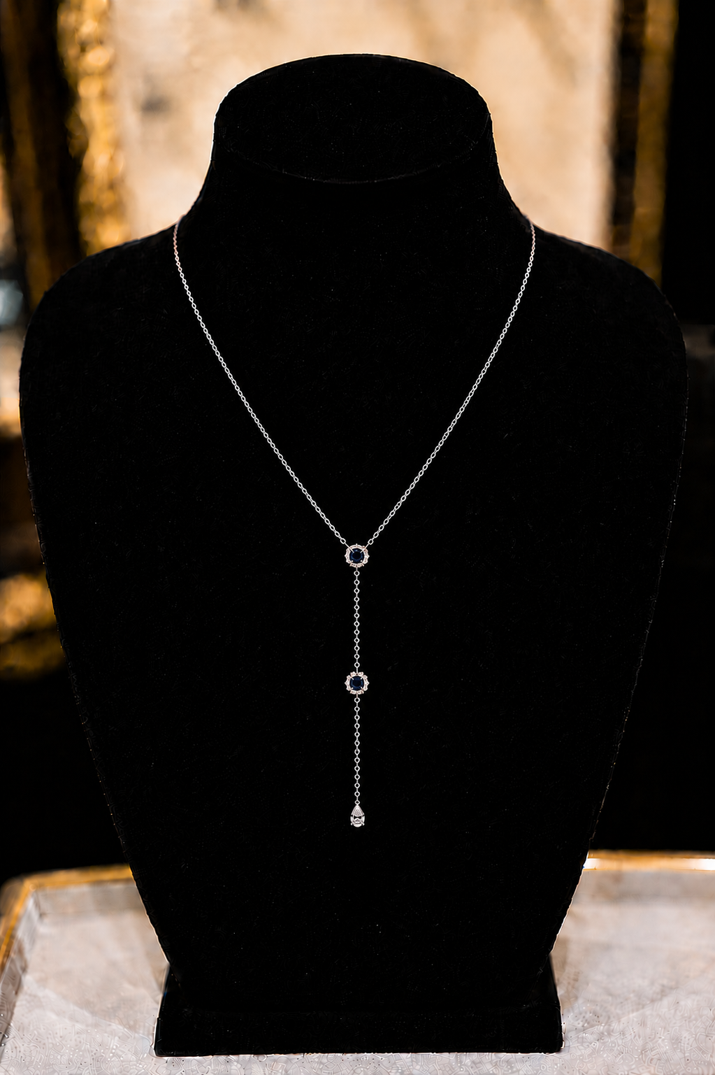 Midnight Bloom Silver 925 Necklace